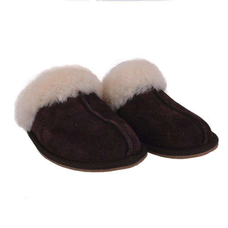 Угги тапочки женские UGG Slippers Scuffette II Chocolate фото-2