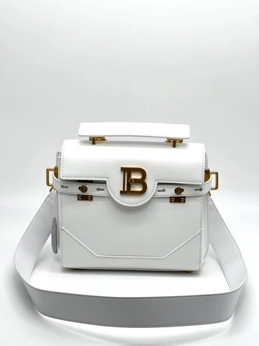 Женская сумка Balmain B-Buzz 23 White 25/17 см