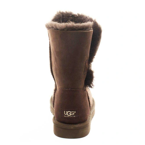 Угги женские ботинки UGG Bailey Button Chocolate фото-3