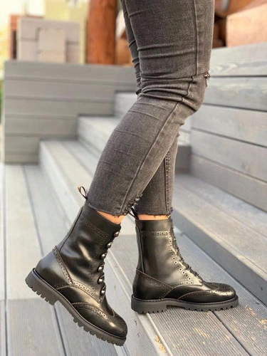 Ботинки женские Dior черные A53128 фото-4