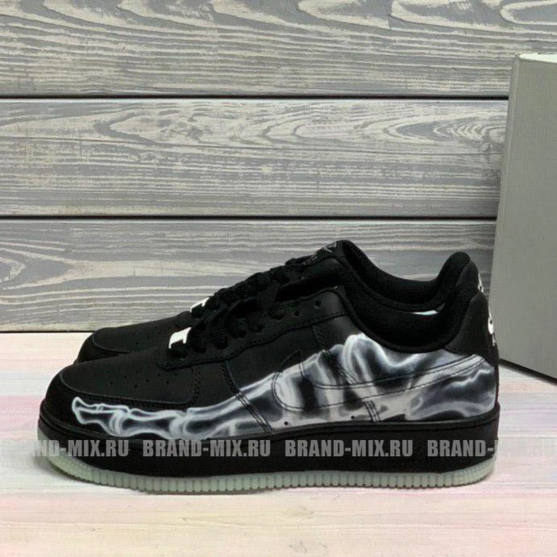 Кроссовки Nike Air Force 1 Low Skeleton Halloween Black фото-5