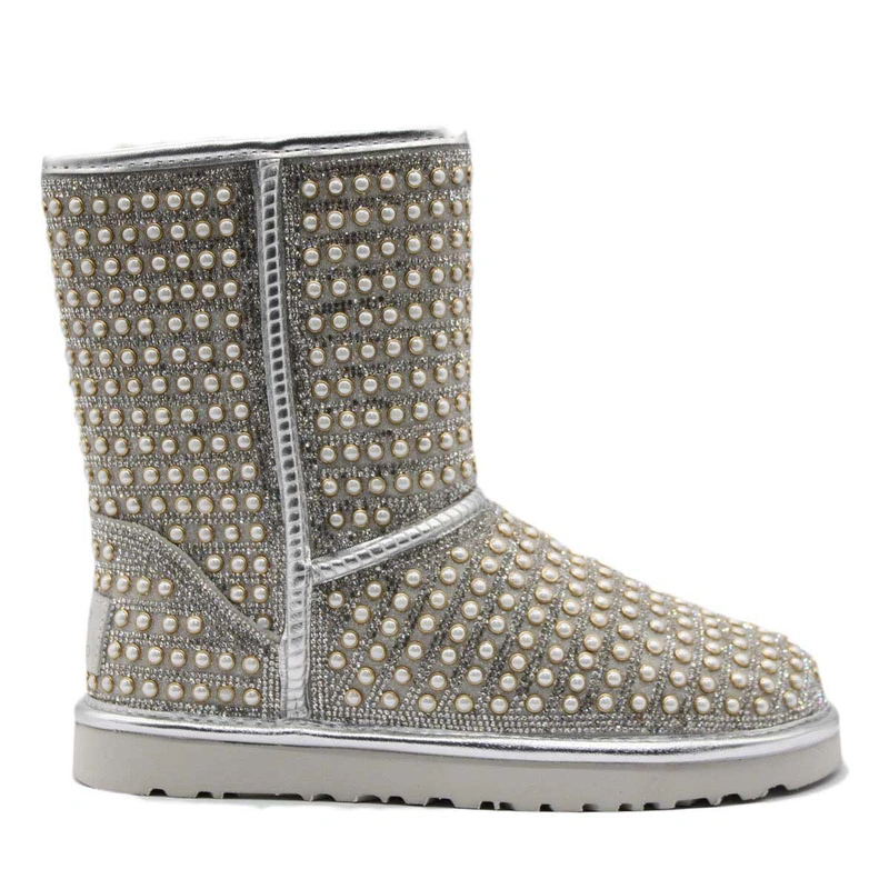 Угги женские ботинки UGG Swarovski Pearl White