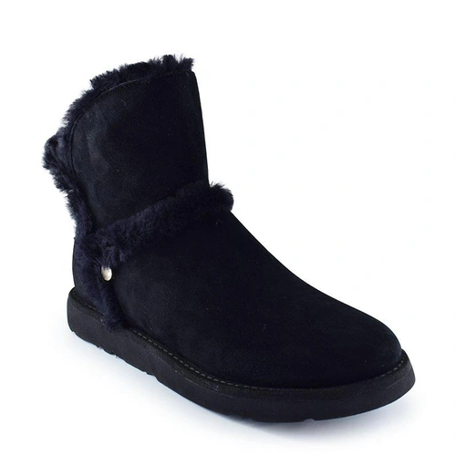 Угги женские ботинки UGG Luxe Spill Seam Mini Boot Black фото-3