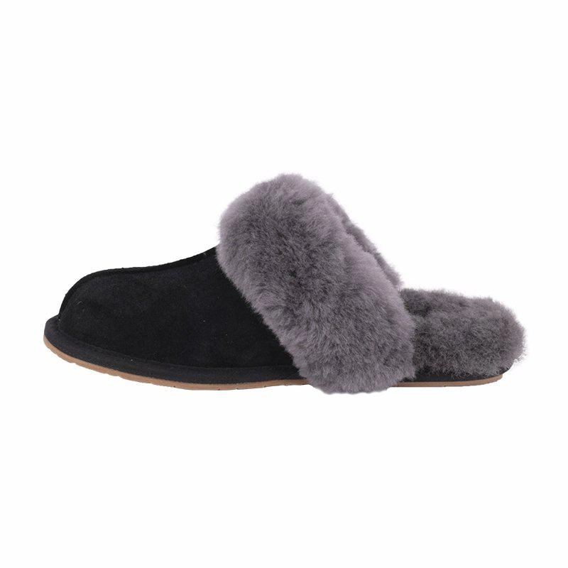 Угги тапочки женские UGG Slippers Scuffette II Black фото-2