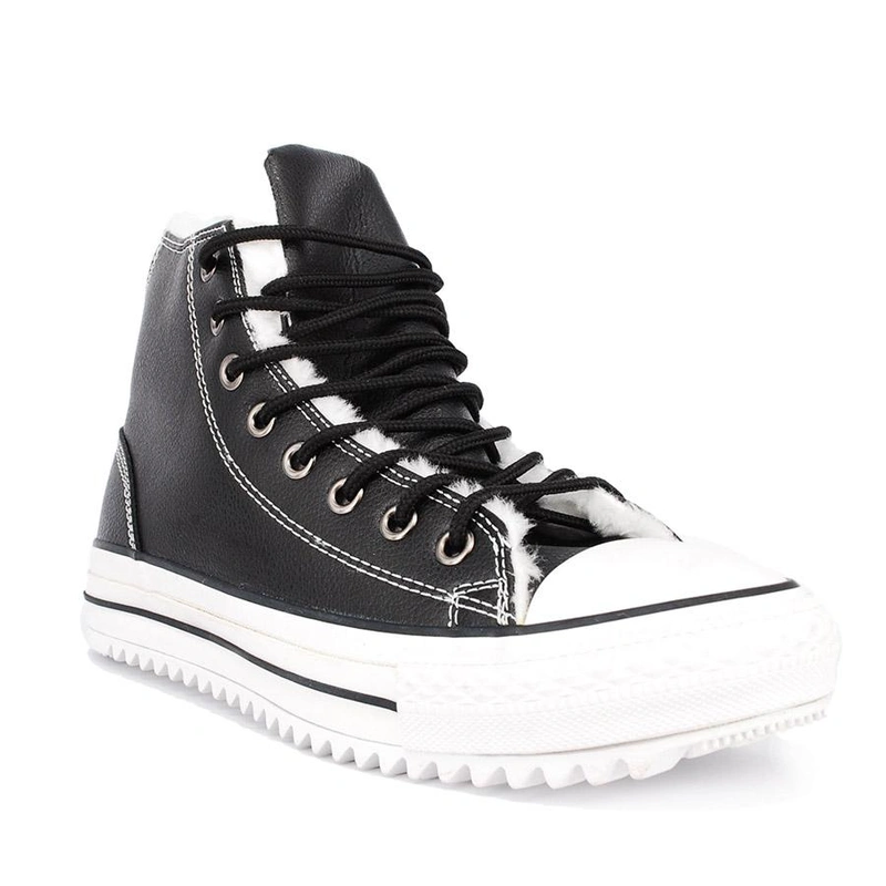 Кеды Converse All Star 144733 Black White с мехом фото-2