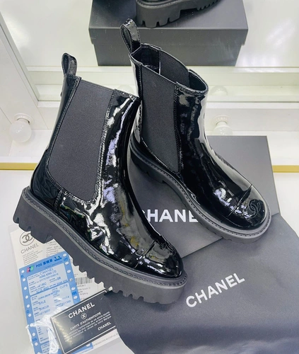 Ботинки женские Chanel чёрные А4930