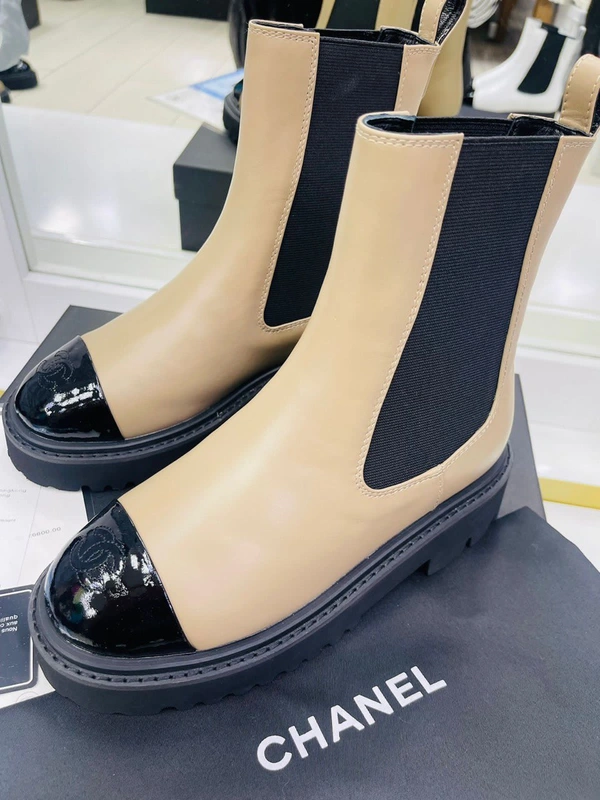 Ботинки женские Chanel бежевые А4926