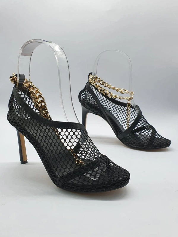 Босоножки Bottega Veneta High Heel with Chain 2021 Black фото-3