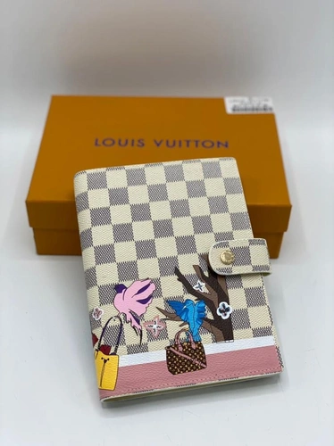 Женский бумажный органайзер (еженедельник) Louis Vuitton с шахматным рисунком 19/14 см