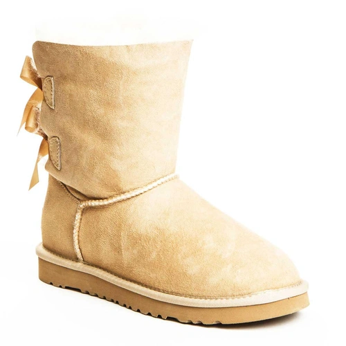 Угги женские ботинки UGG Bailey Bow Sand фото-4