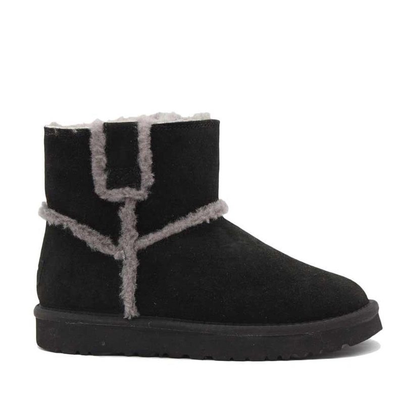 Угги женские ботинки UGG Mini Spill Seam Boot Black