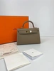 Женская кожаная коричневая сумка Hermes Kelly премиум-люкс ручная работа фото-1