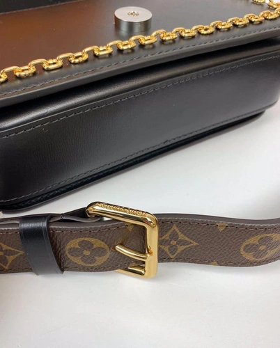Женская сумка Louis Vuitton  премиум-люкс коричневая Neo Sain Cloud 22/14/6 фото-7