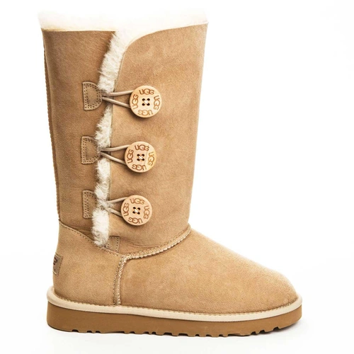 Угги женские сапоги UGG Triplet Bailey Button Sand