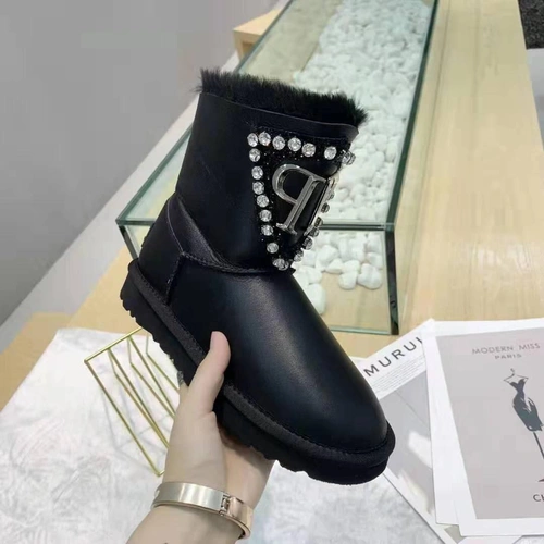 Угги женские UGG & Philipp Plein черные фото-5