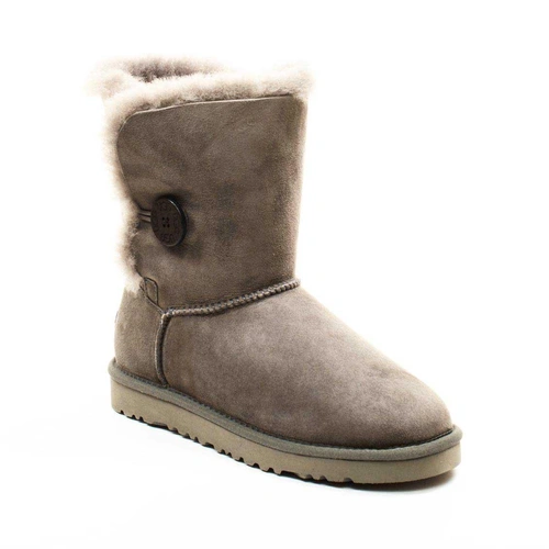 Угги женские ботинки UGG Bailey Button Grey фото-2