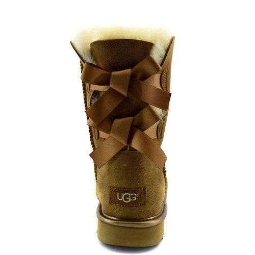 Угги женские UGG II Bailey Bow Metallic Chestnut фото-6