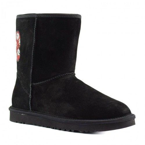 Угги женские UGG Classic Short Disney Mickey Crystal Black фото-2