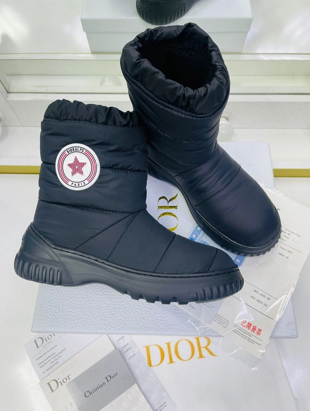 Угги женские Christian Dior чёрные А5029