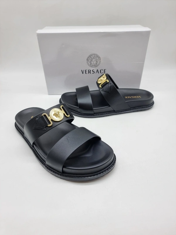 Шлёпанцы мужские Versace Slides Medusa A109982 Black фото-3