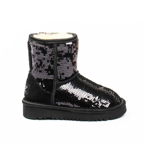 Угги детские ботинки UGG Kids Sparkles Black