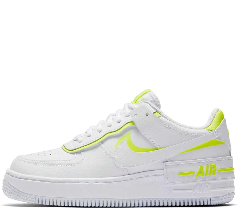 Кроссовки Nike Air Force 1 Shadow White Lemon Venom Volt