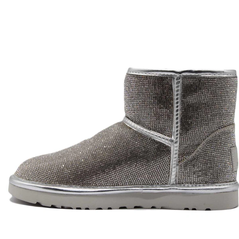 Угги женские ботинки UGG Mini Jimmy Choo Swarovski Silver Drill фото-3