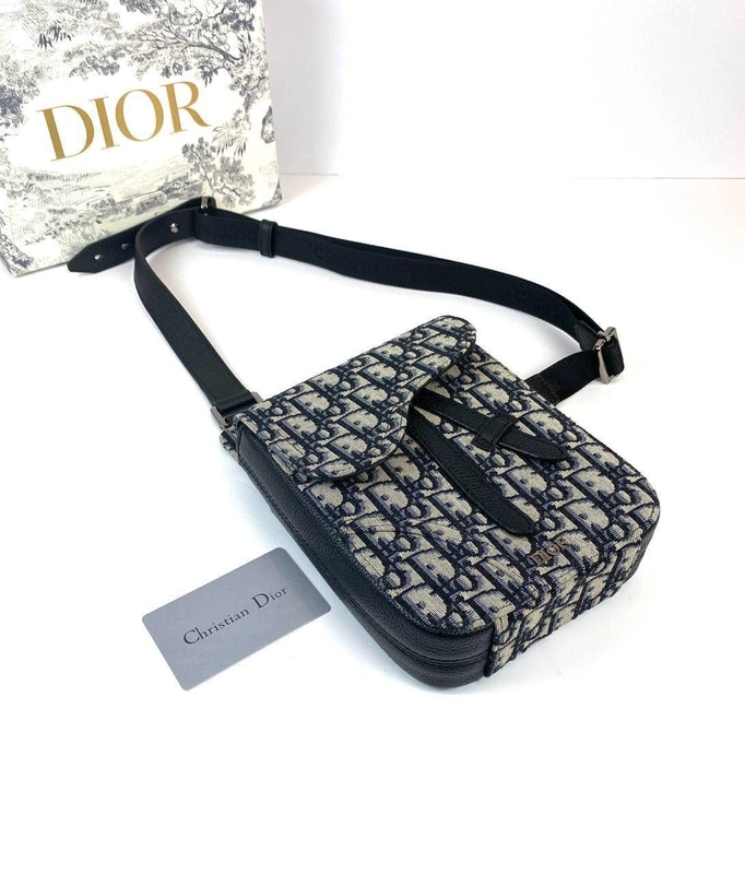 Женская сумка Christian Dior из жаккардовой ткани Dior Oblique  20/16/5 фото-5