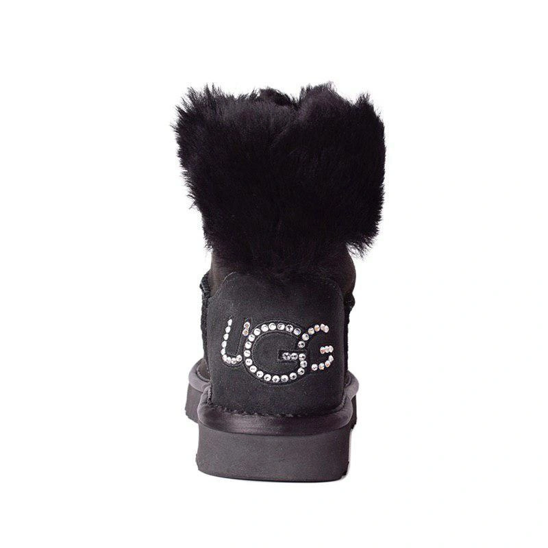 Угги женские UGG CLASSIC BLING MINI Black фото-6