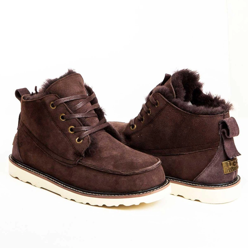 Угги мужские ботинки UGG Beckham Chocolate фото-2