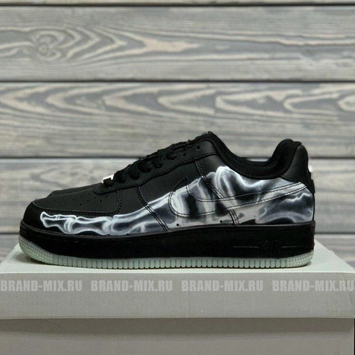 Кроссовки Nike Air Force 1 Low Skeleton Halloween Black фото-4