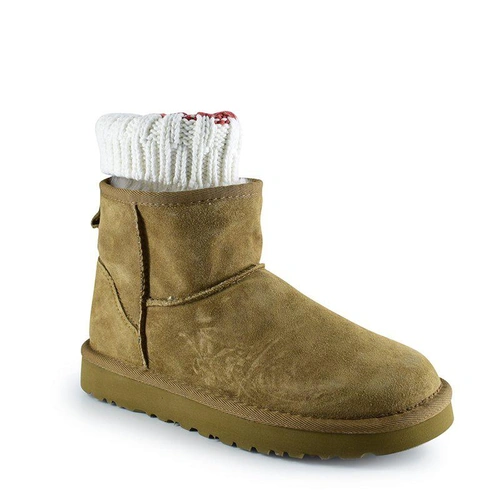 Угги женские UGG Sacai Knit Classic Mini II Chestnut фото-5