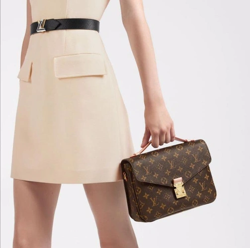 Женская сумка Louis Vuitton Pochette Métis M44875 премиум-люкс коричневая 25/19/7 фото-10