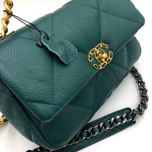 Сумка Chanel 19 Envelope 26х15 Leather Green фото-6