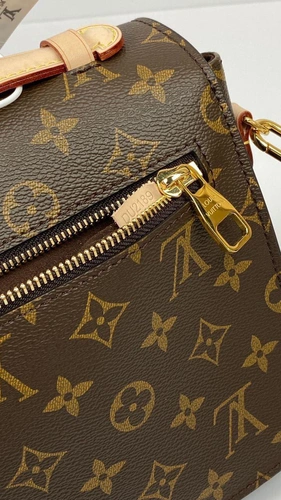 Женская сумка Louis Vuitton Pochette Métis M44875 премиум-люкс коричневая 25/19/7 фото-6