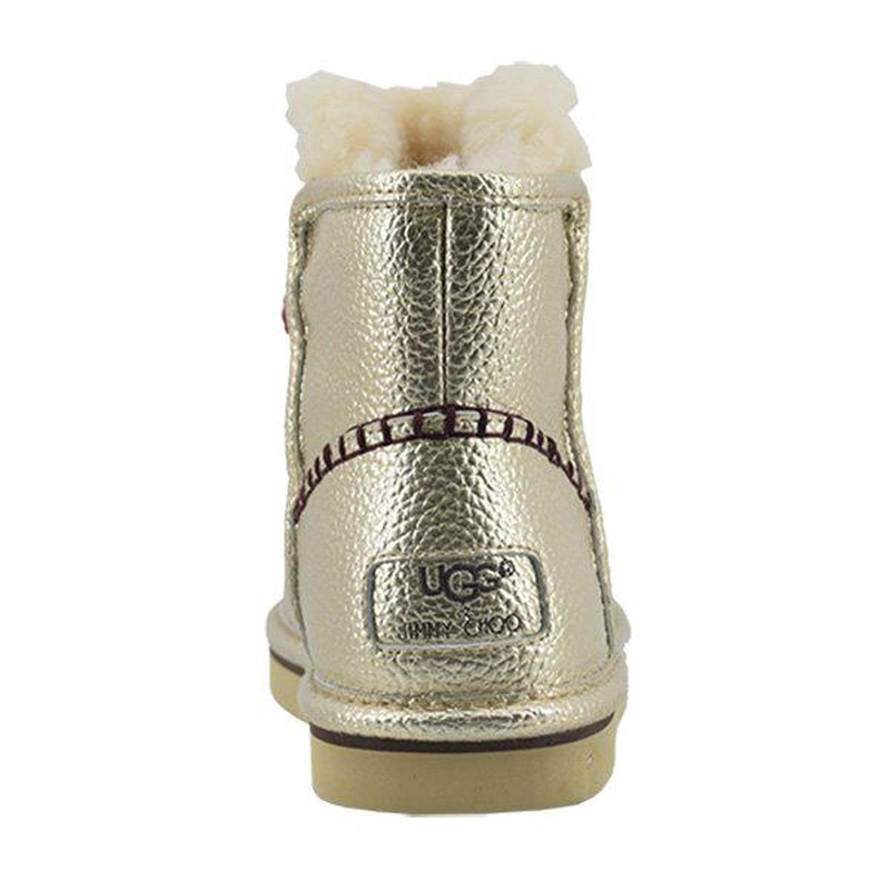 Угги женские UGG Mini Lodge Leather Gold фото-5