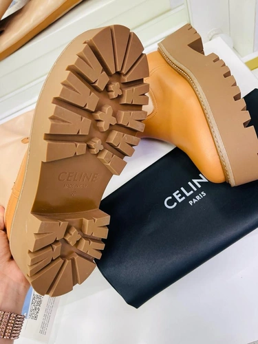 Сапоги женские Celine оранжевые А4992 фото-3