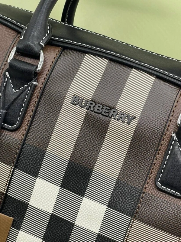 Портфель Burberry A104009 из канвы премиум 36:28:8 см коричневый фото-4