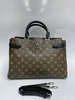 Женская сумка из канвы Louis Vuitton коричневая с рисунком 34/24/13 см фото-1