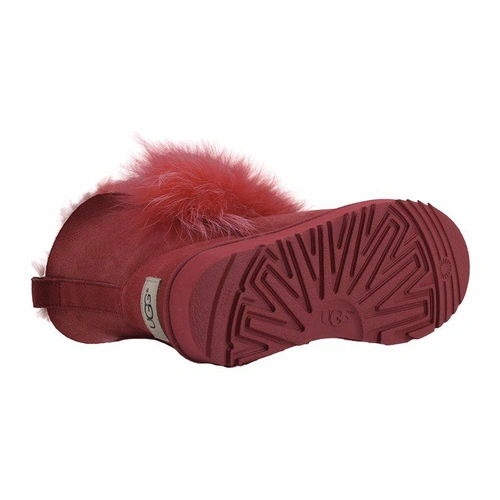 Угги женские UGG Fox Fur II Gen Red фото-7