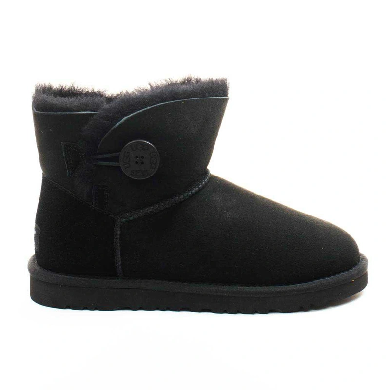 Угги женские ботинки UGG Mini Bailey Button Black