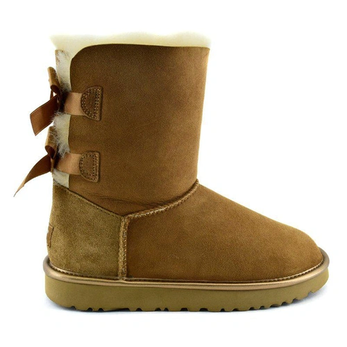 Угги женские UGG II Bailey Bow Metallic Chestnut