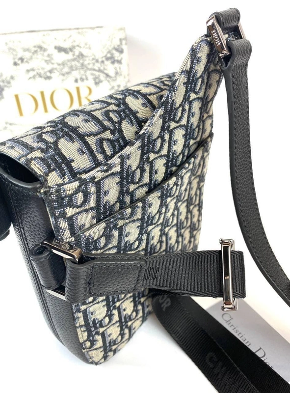 Женская сумка Christian Dior из жаккардовой ткани Dior Oblique  20/16/5 фото-7