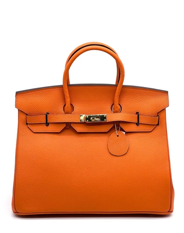 Женская сумка Hermes Birkin 35×26 см A109406 оранжевая