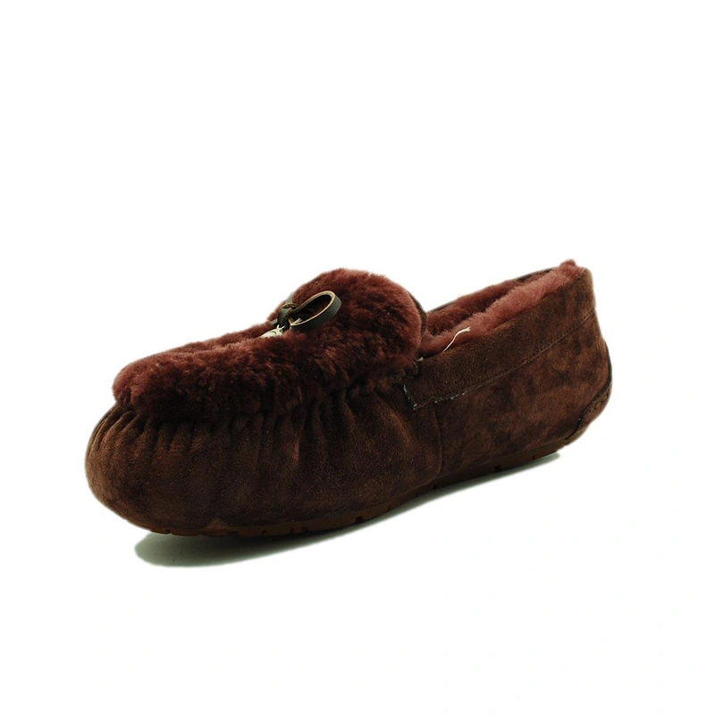 Угги женские мокасины UGG Dakota Revers Chocolate фото-3