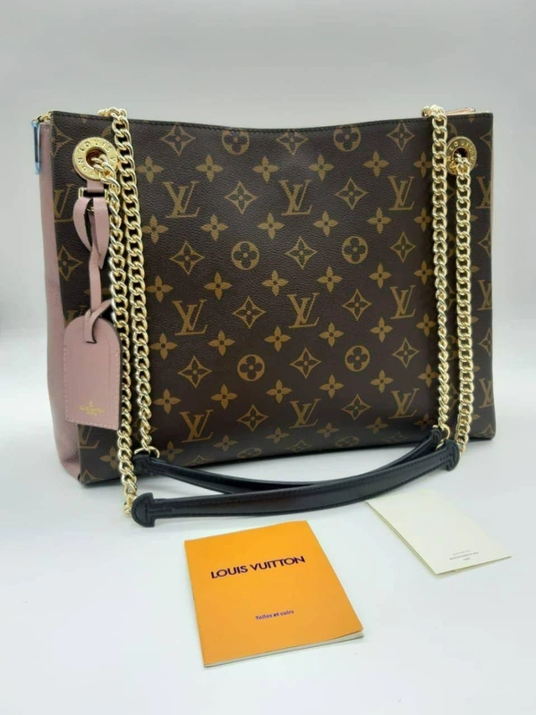 Женская кожаная сумка Louis Vuitton коричневая 35/27 A64276 фото-3