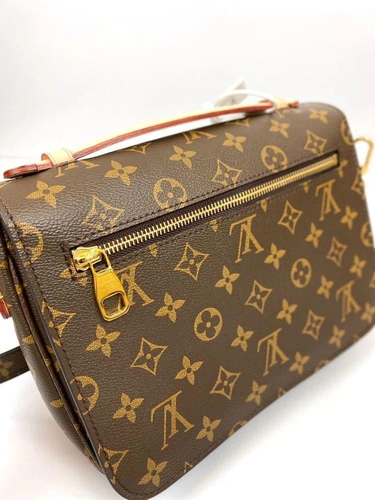 Женская сумка Louis Vuitton Pochette Métis M44875 премиум-люкс коричневая 25/19/7 фото-7