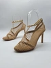 Босоножки Bottega Veneta High Heel with Chain 2021 Beige фото-1