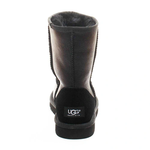 Угги мужские ботинки UGG Classic Short Metallic Black фото-3