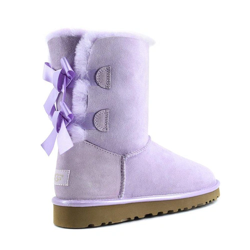 Угги женские UGG II Bailey Bow Metallic Lavender Fog фото-5